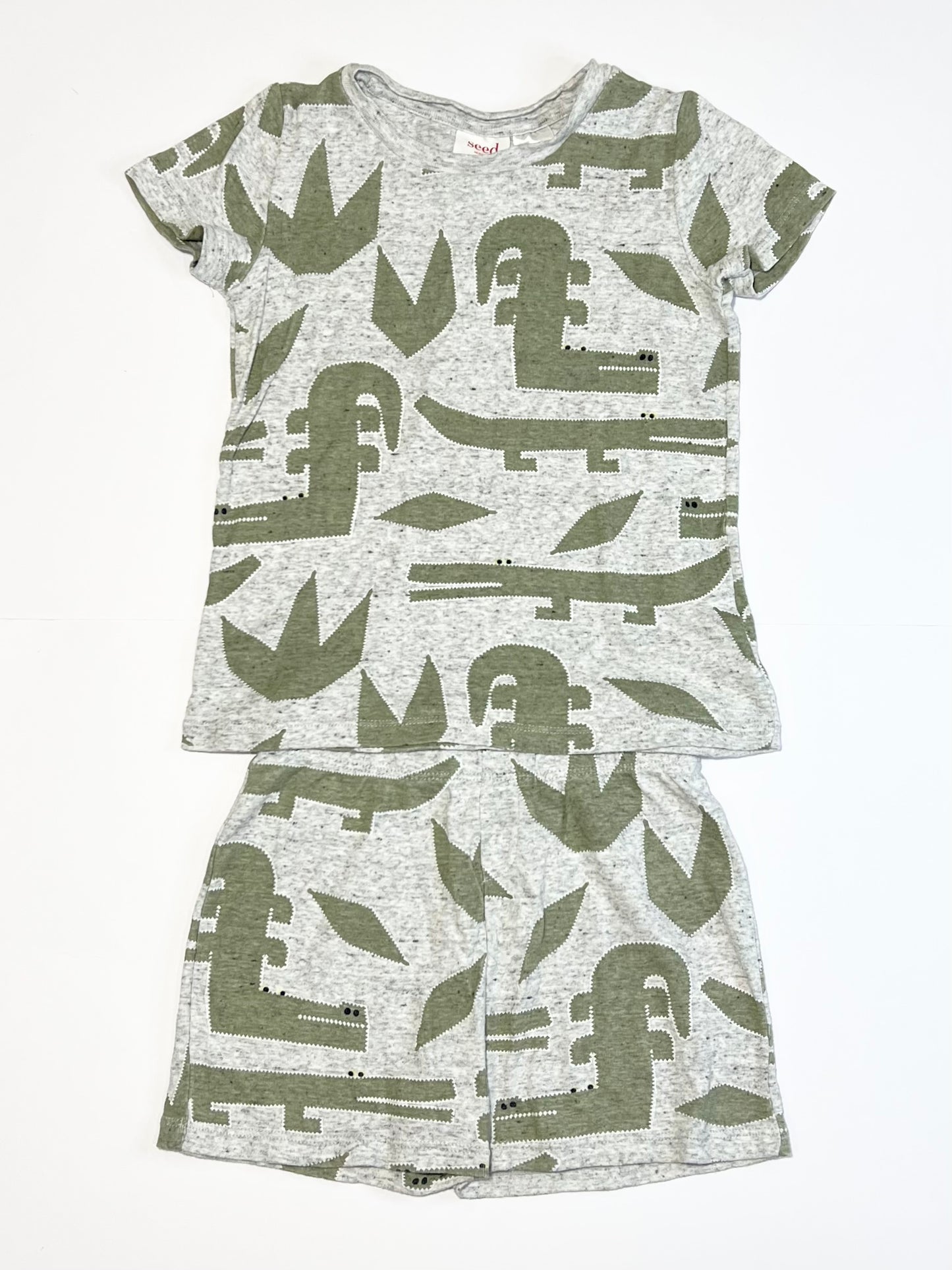 Ribbed croc pyjamas - Size 4