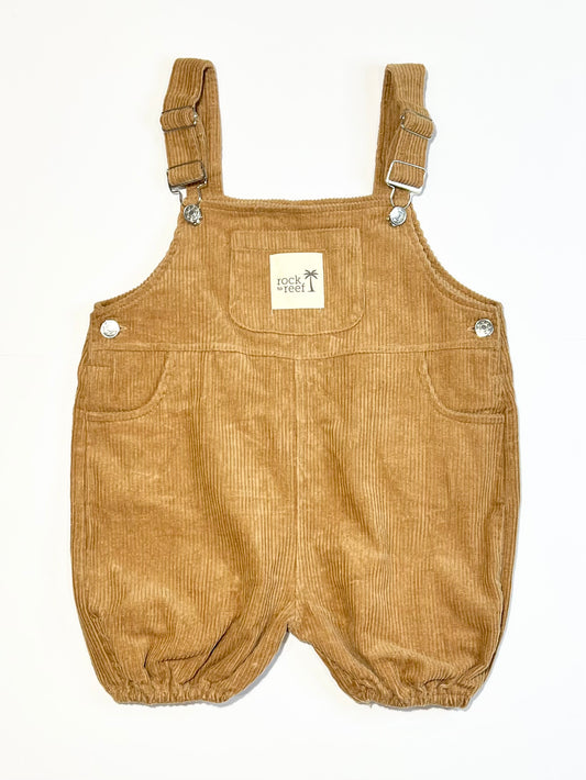 Brown corduroy shortalls - Size 4