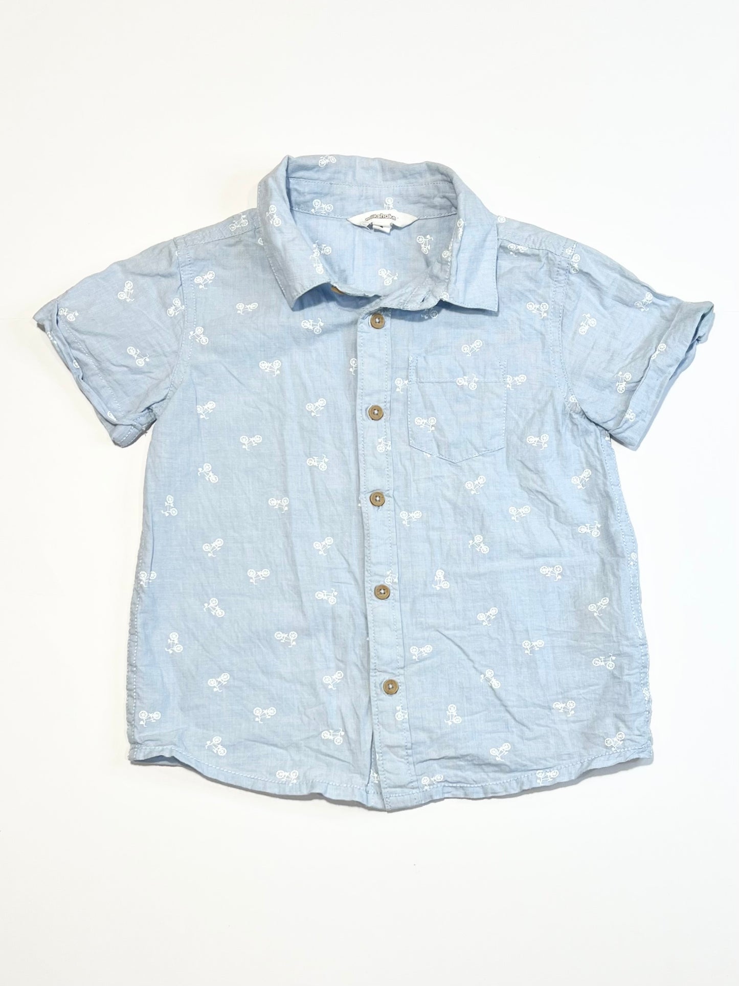 Blue bicycles shirt - Size 4