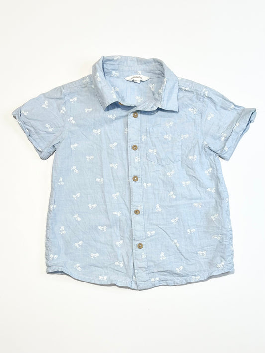 Blue bicycles shirt - Size 4