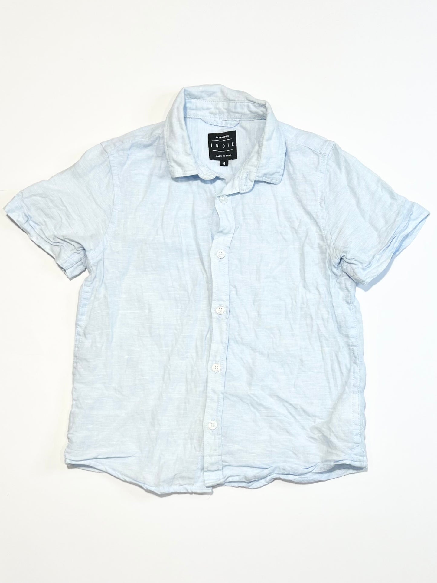 Blue linen shirt - Size 4