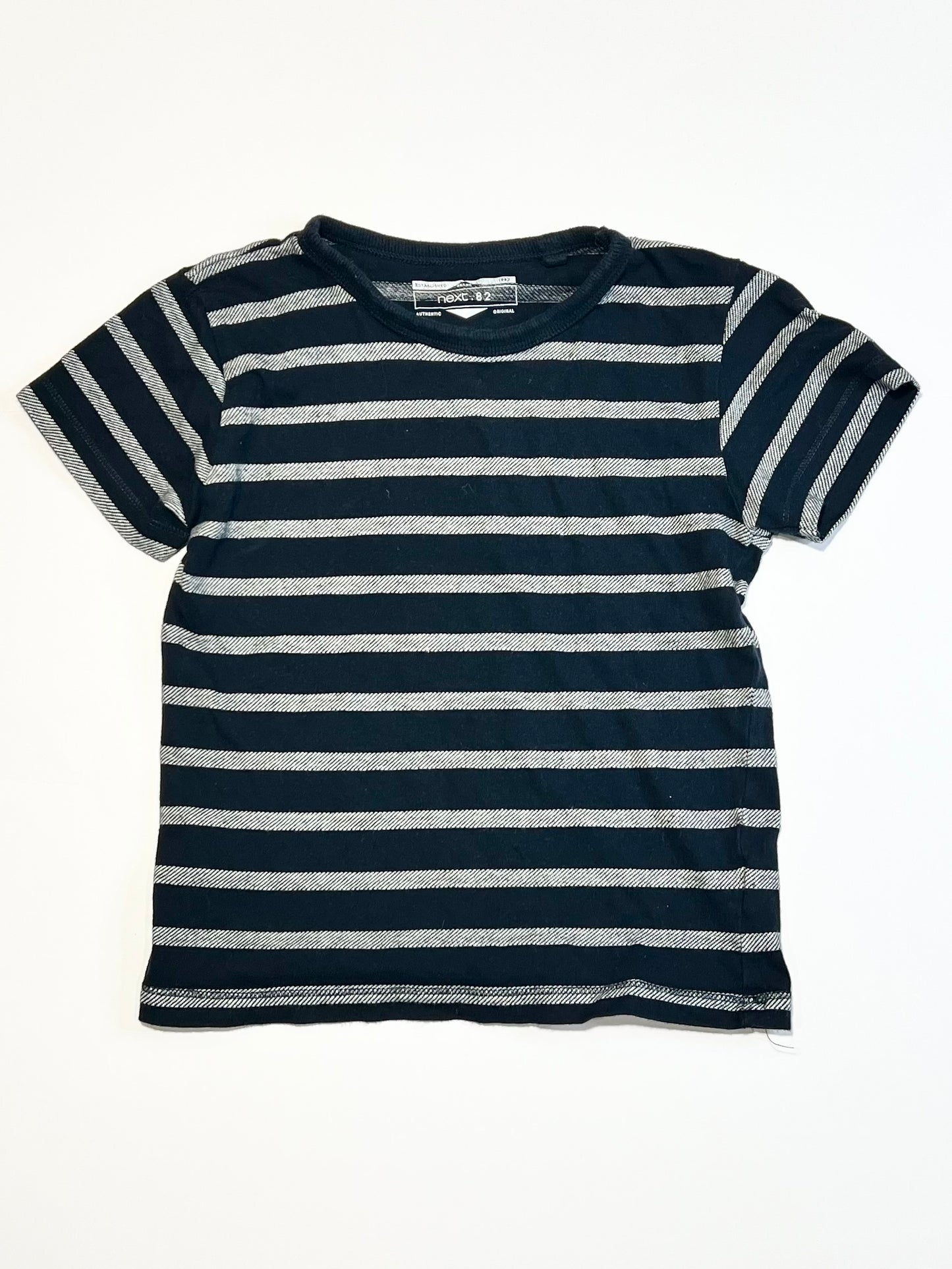 Navy striped tee - Size 4