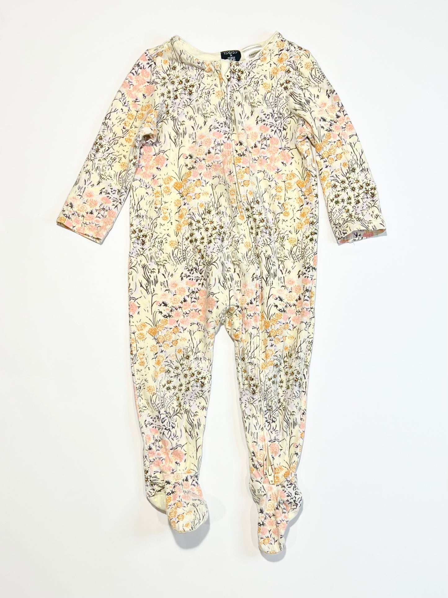 Floral zip onesie - Size 0