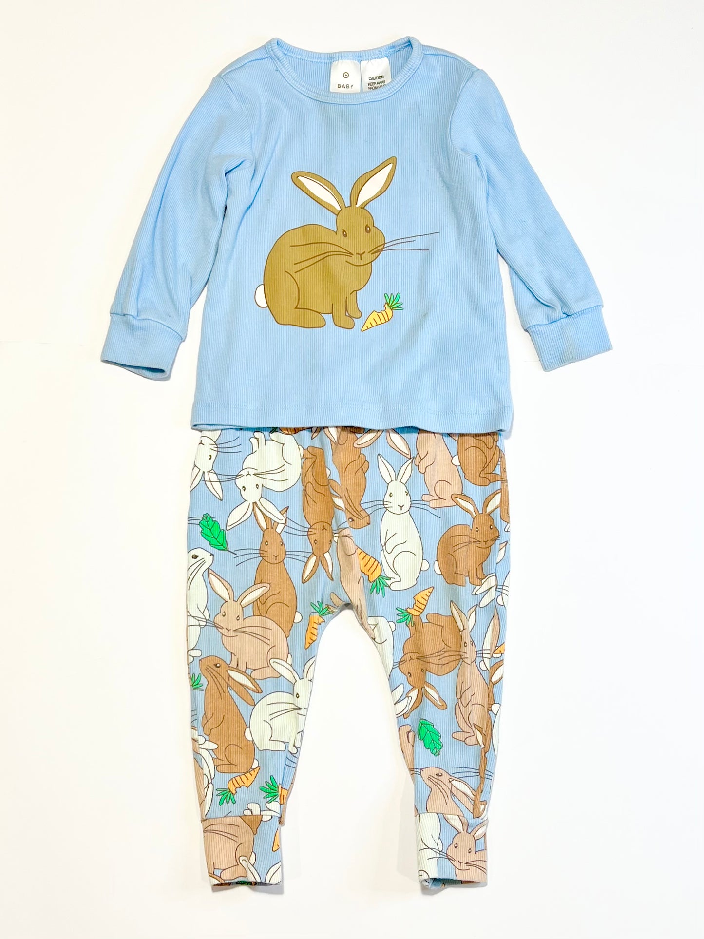 Ribbed bunny pyjamas - Size 2