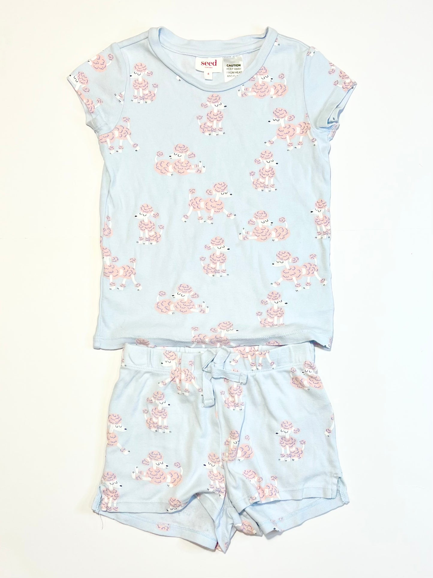 Ribbed poodle pyjamas - Size 4