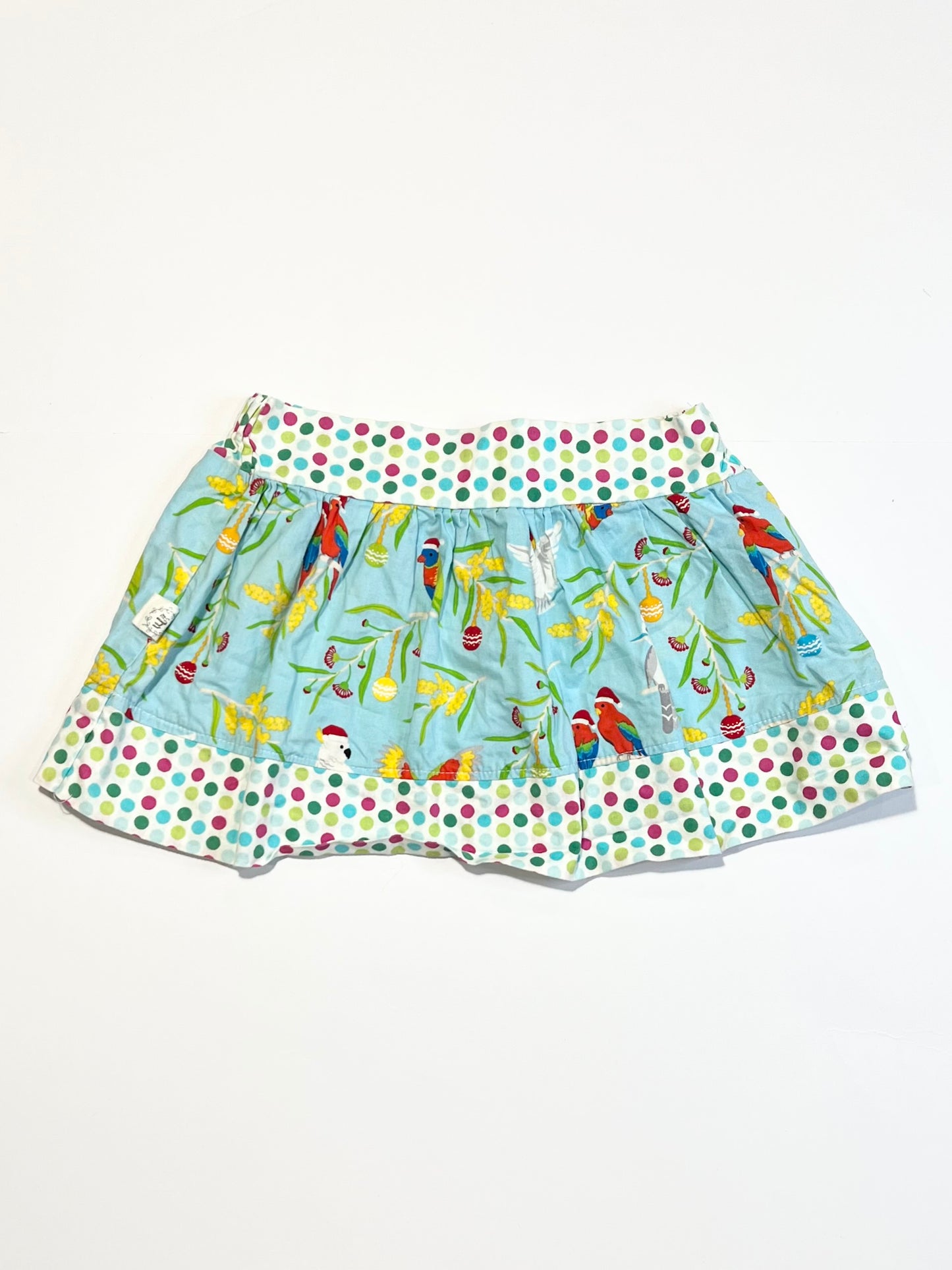 Aussie Christmas birds skirt - Size 4-6