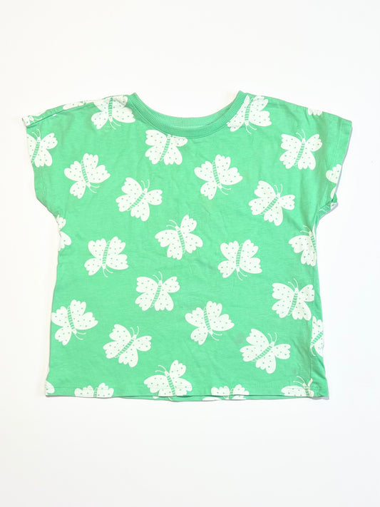 Green butterfly tee - Size 4