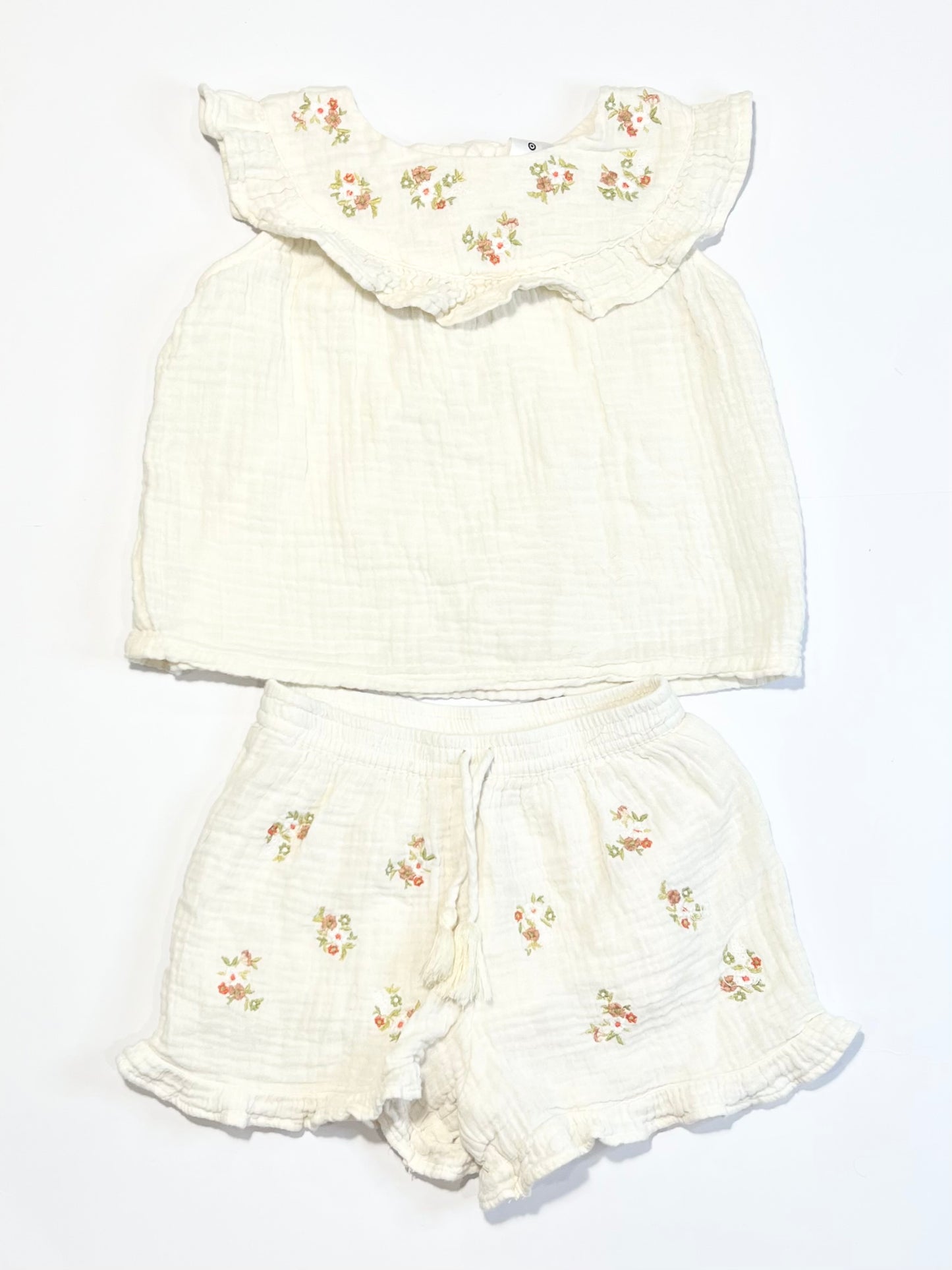 Embroidered muslin set - Size 4