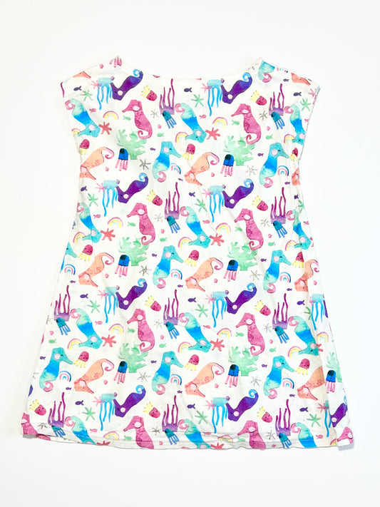 Seahorse cotton dress - Size 4