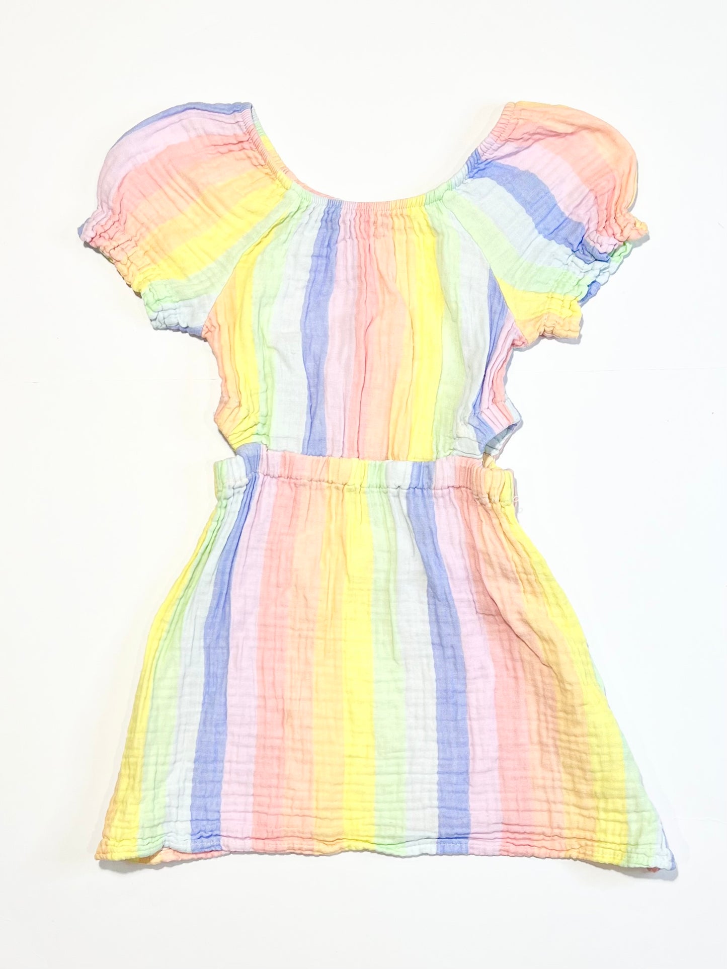 Rainbow muslin dress - Size 4