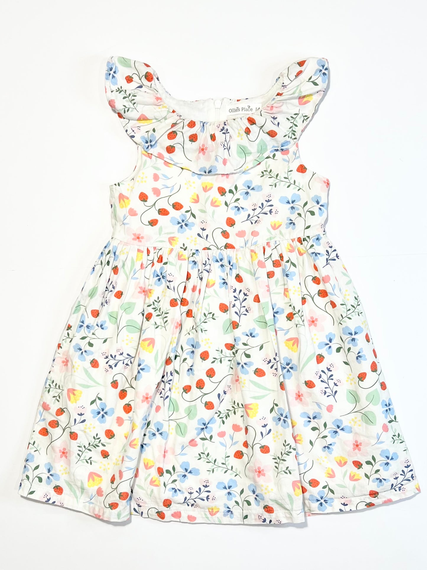 Cotton strawberry dress - Size 4