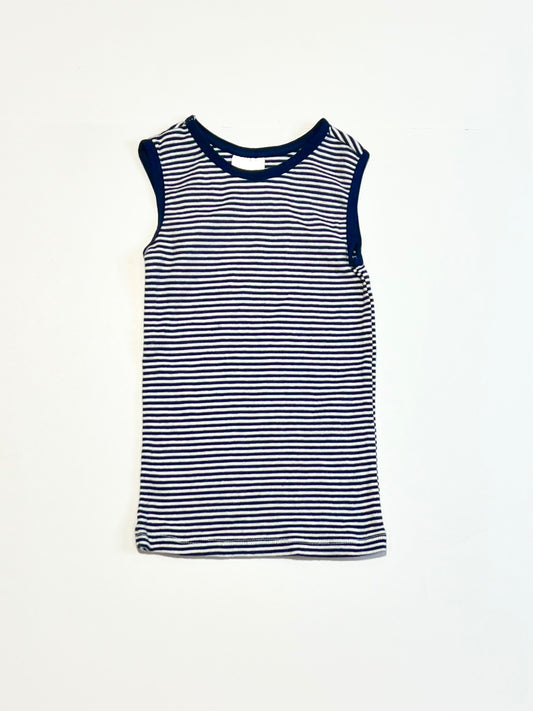 Navy striped singlet - Size 000