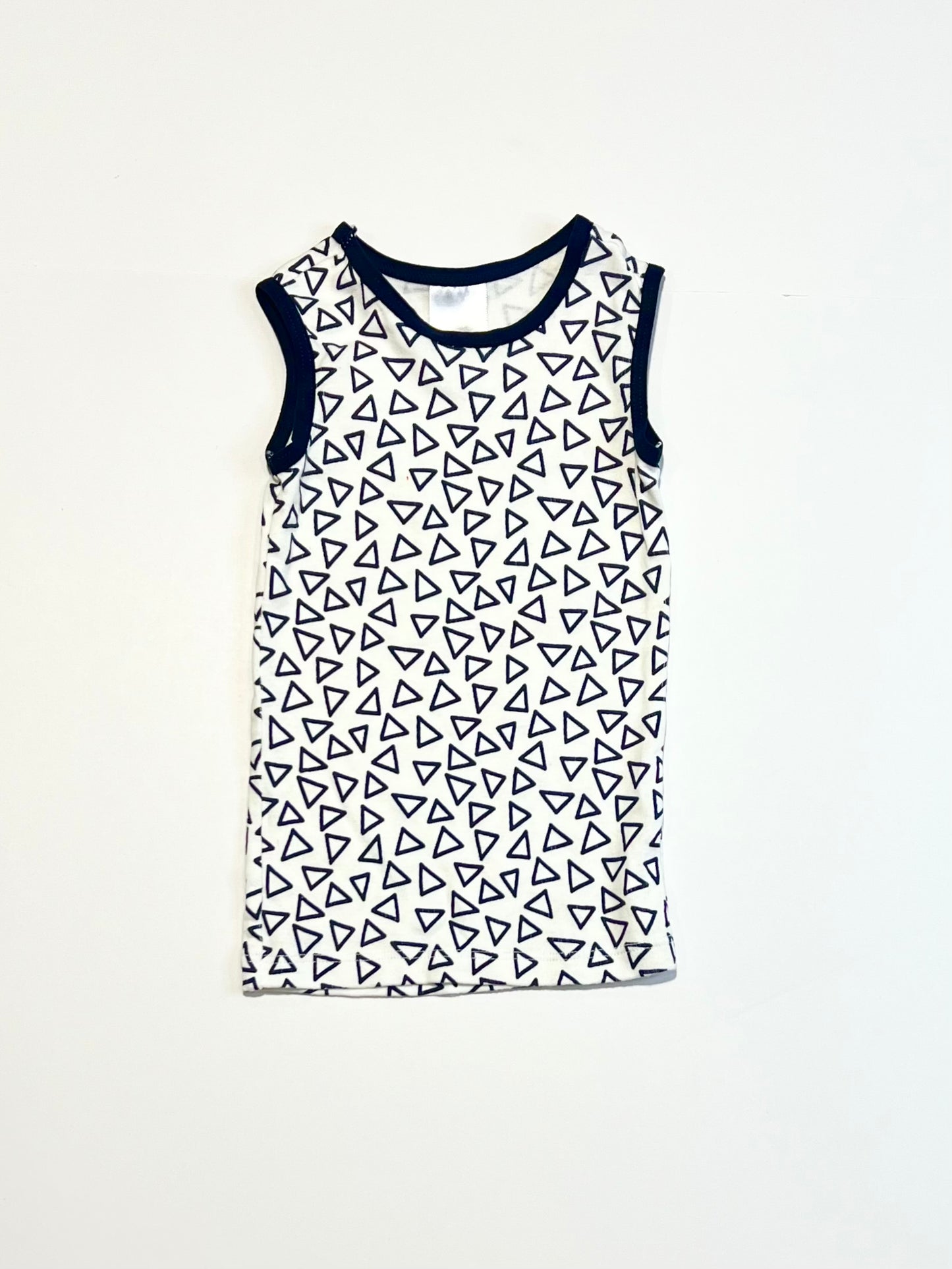 Navy triangles singlet - Size 000