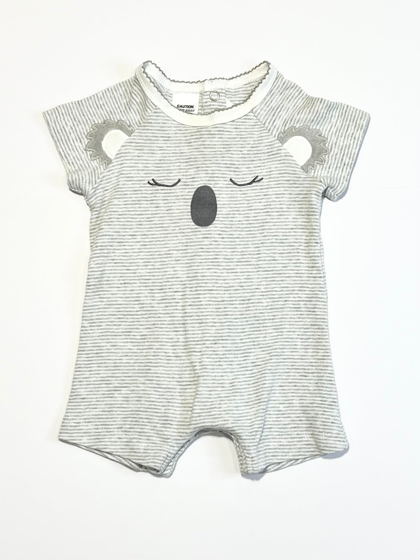 Grey koala romper - Size 000