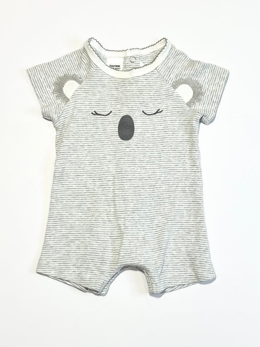 Grey koala romper - Size 000