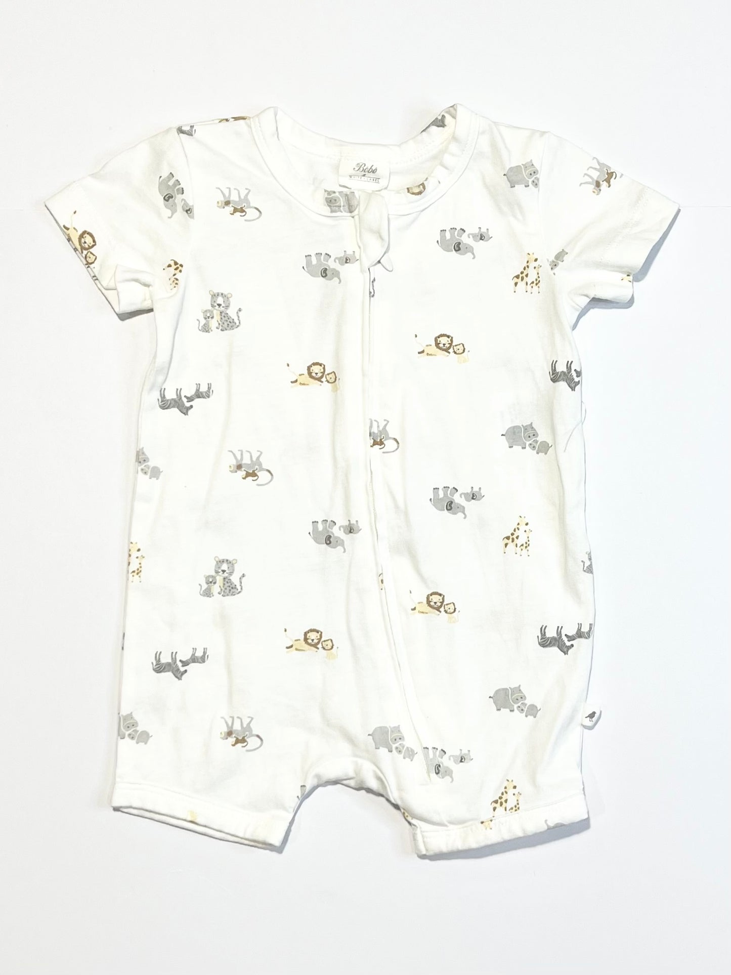 Animals zip romper - Size 000