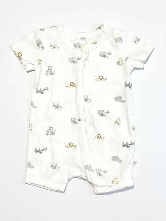 Animals zip romper - Size 000