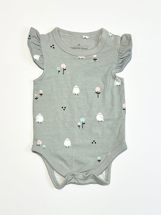 Grey birds bodysuit - Size 000