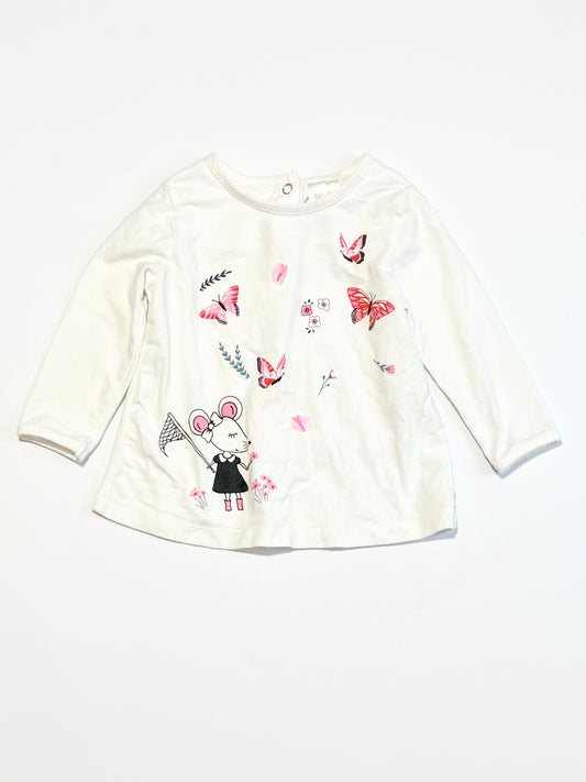 Butterflies and mouse top - Size 00