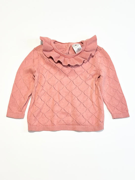 Pink knit jumper - Size 00