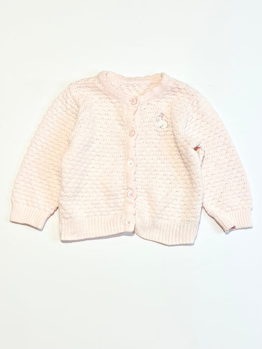 Pink bunny cardigan - Size 00