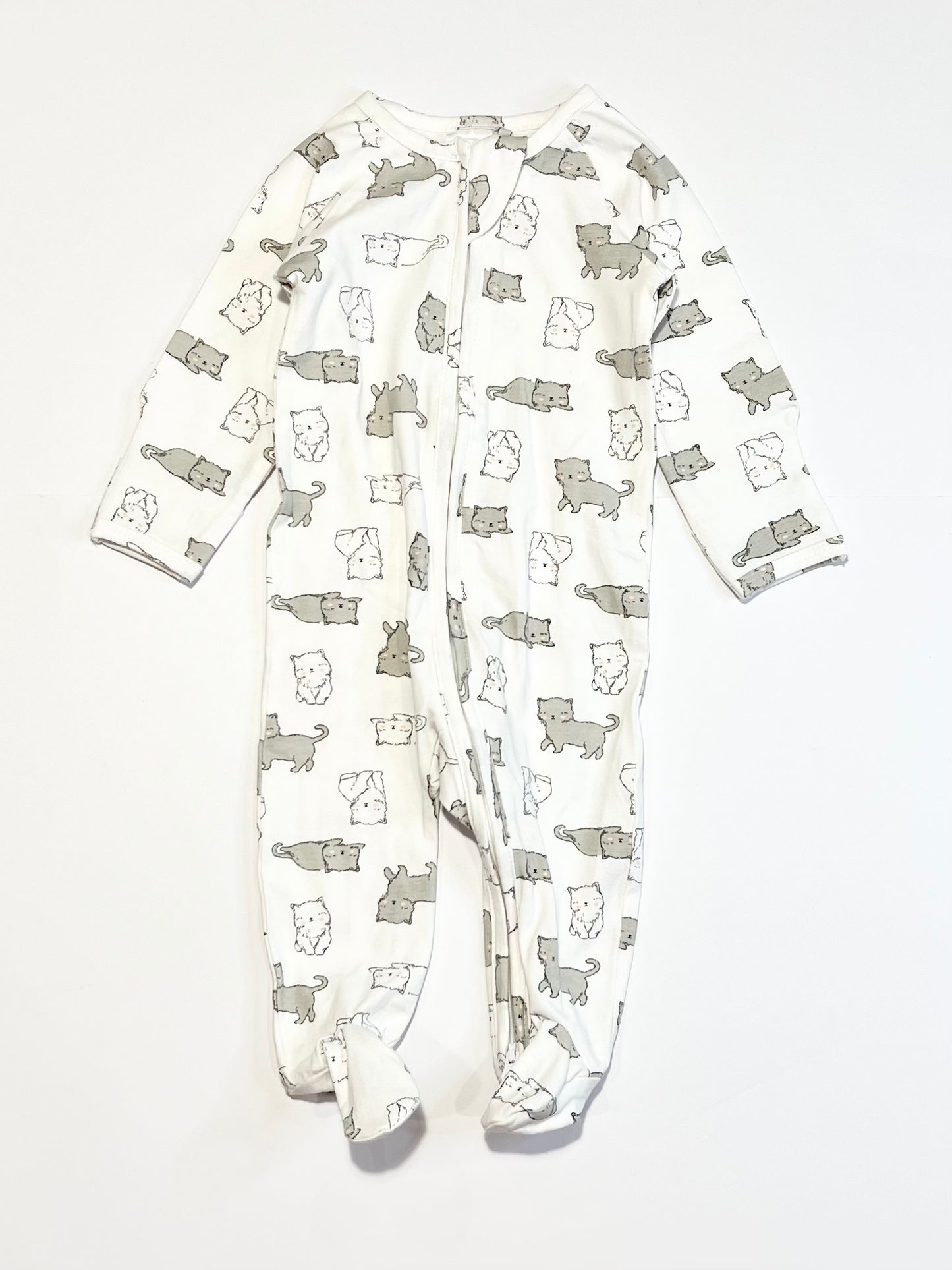 Cats zip onesie - Size 0000