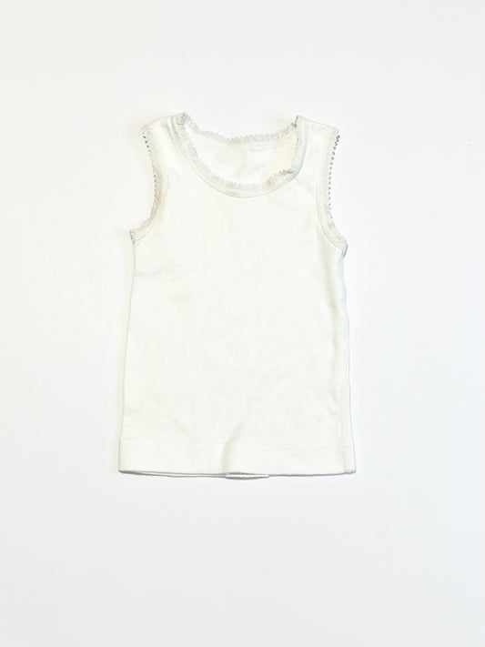 White lace trim singlet - Size 000