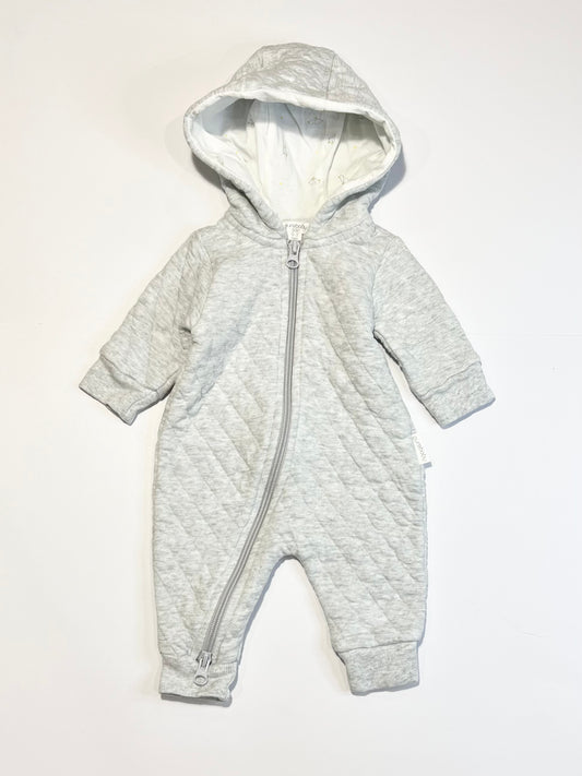 Grey quilted coverall - Size 000
