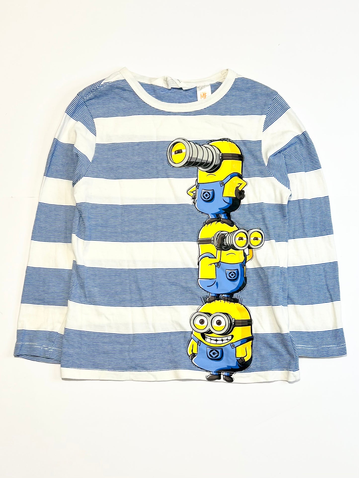 Striped Minions top - Size 5-6