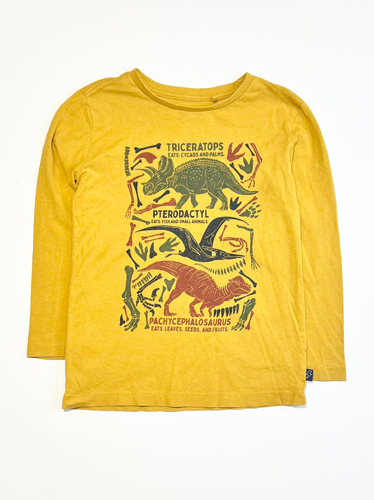 Mustard dino top - Size 5