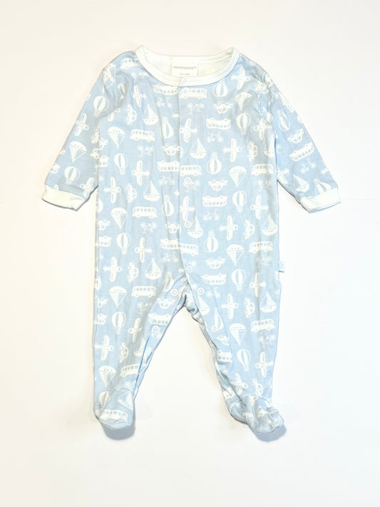 Blue vehicles onesie - Size 000