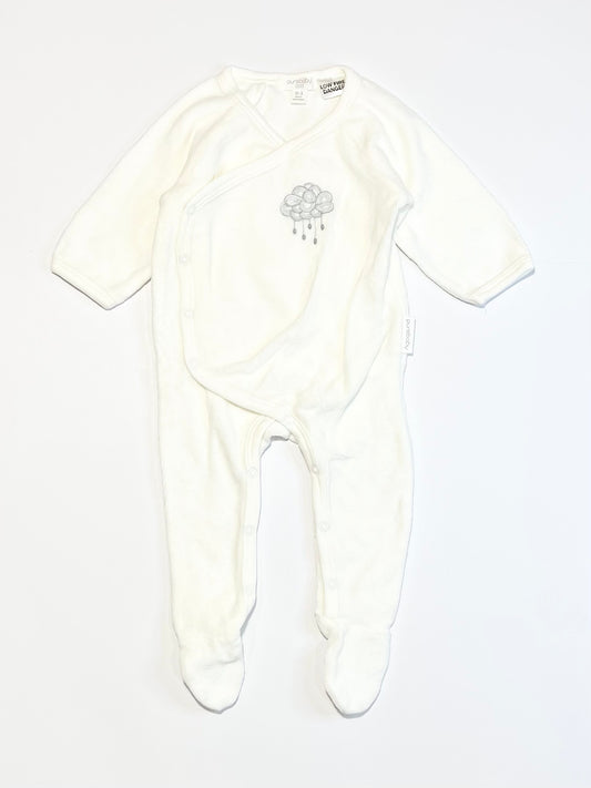 White velour onesie - Size 000