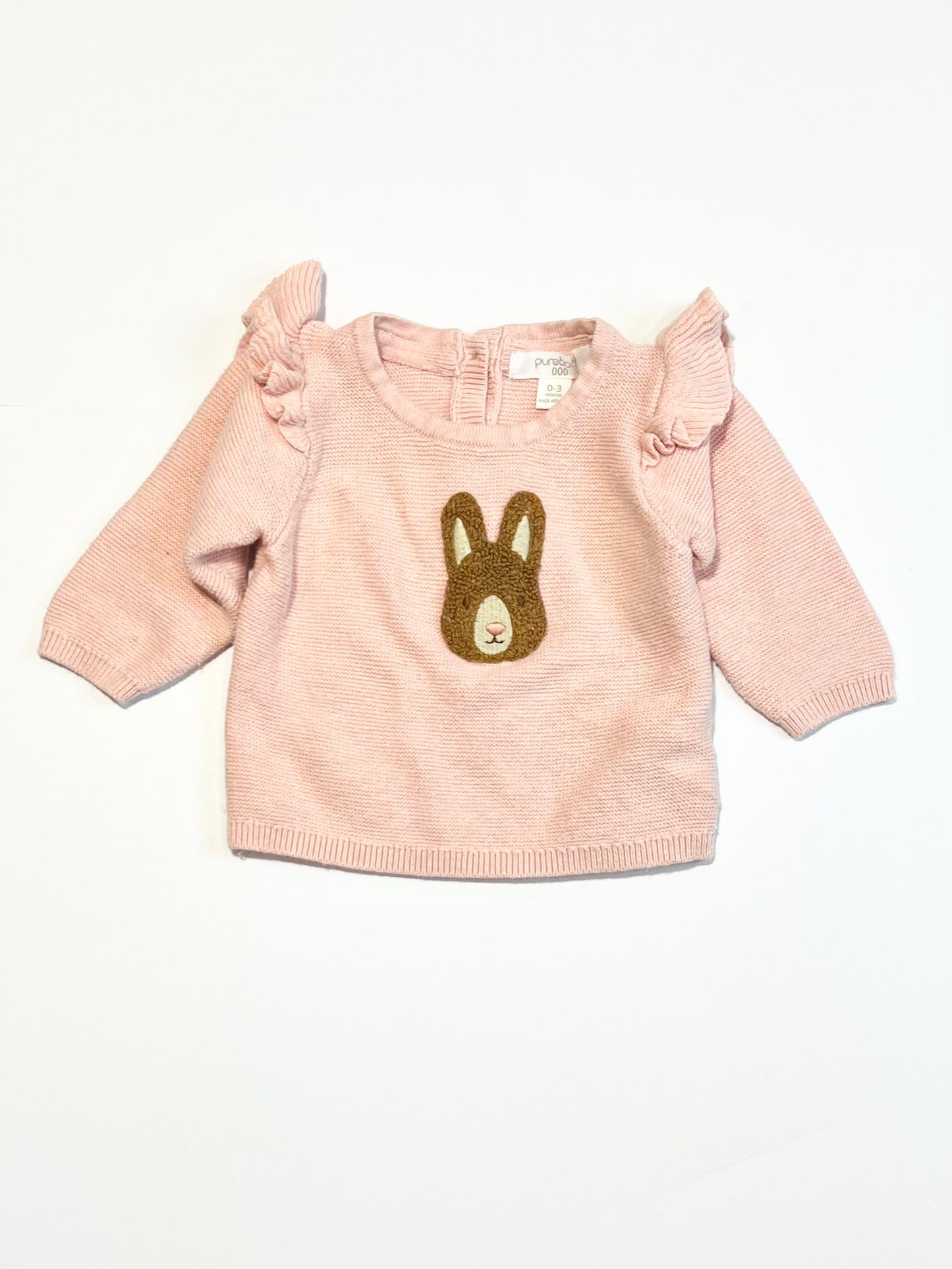 Pink buny jumper - Size 000