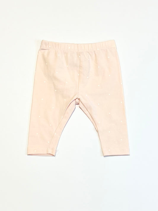 Pink spotty leggings - Size 000