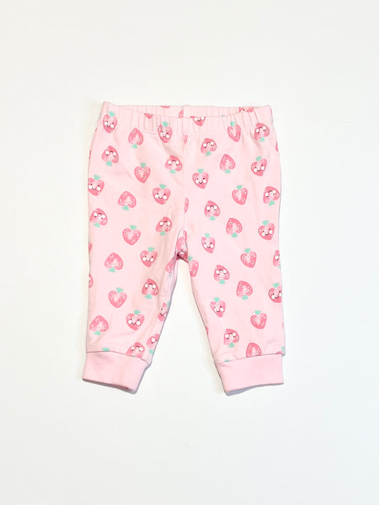 Pink strawberry leggings - Size 000