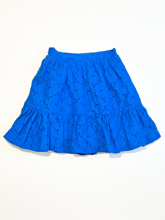 Blue broderie skirt - Size 5-6