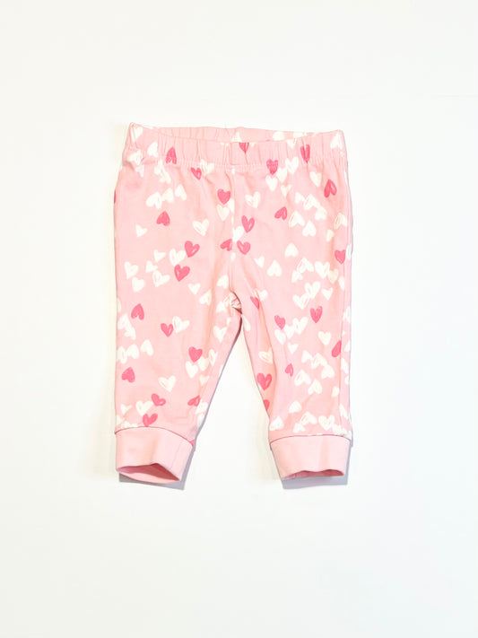 Pink hearts leggings - Size 000