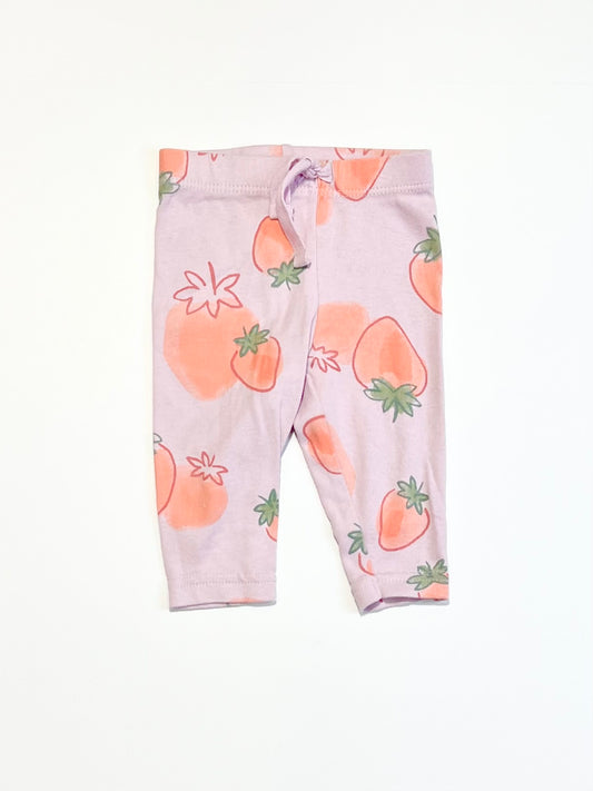 Ribbed strawberry pants - Size 000