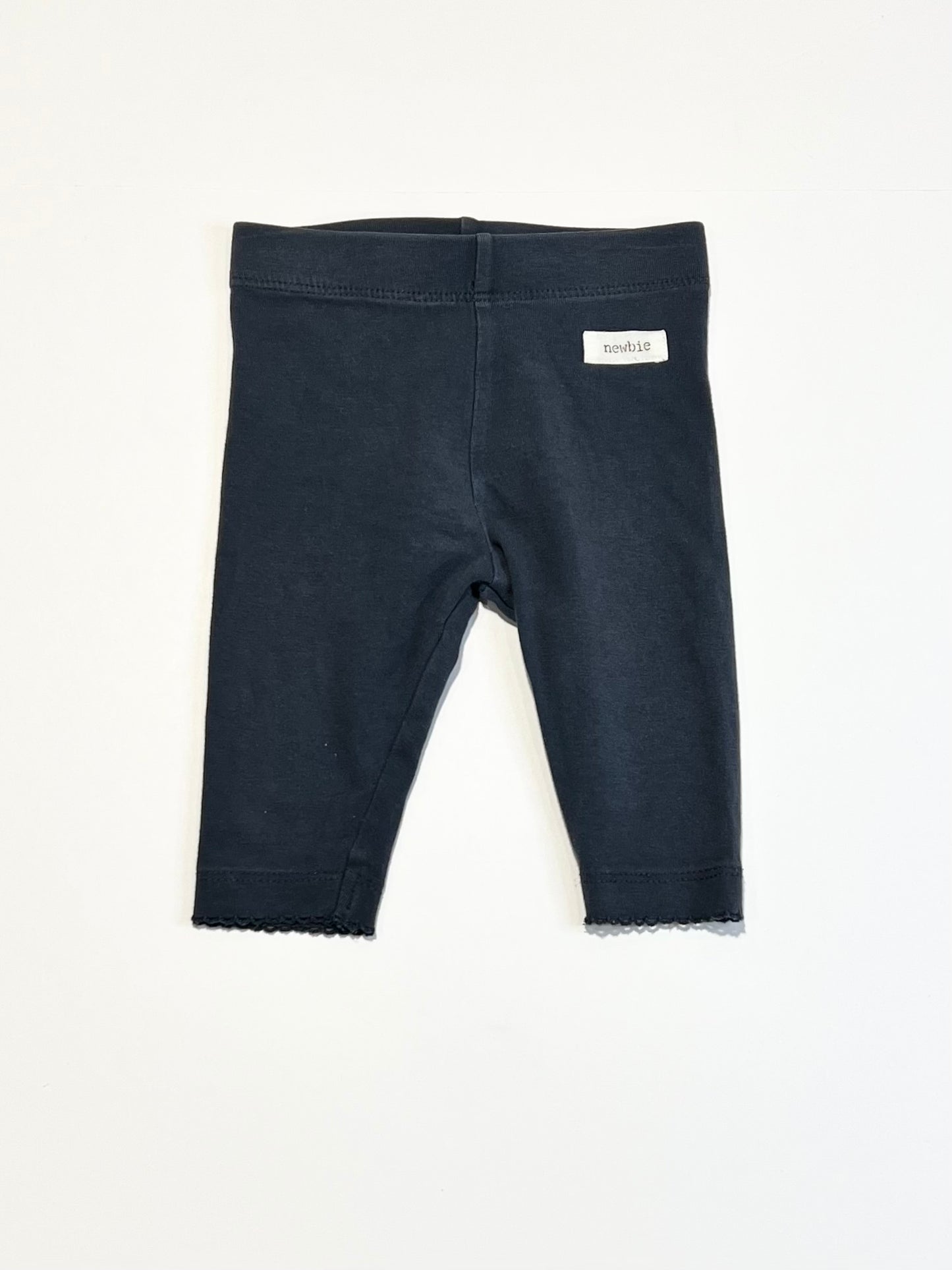 Navy bow leggings - Size 2-4 months