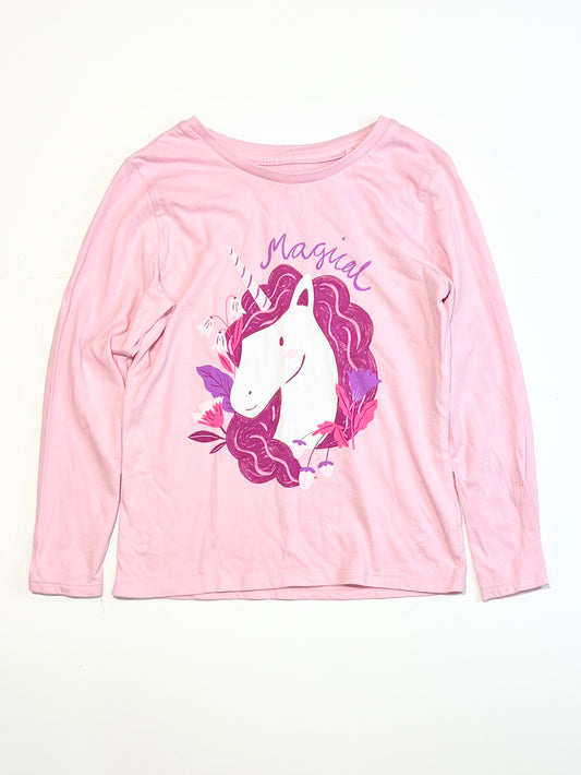 Pink unicorn top - Size 5