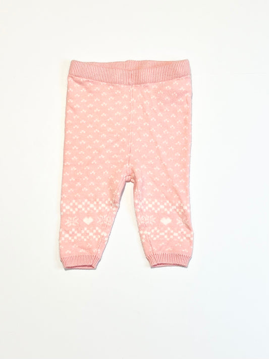 Pink knit pants - Size 000