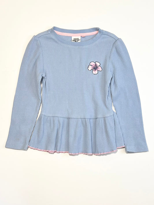 Ribbed peplum top - Size 5