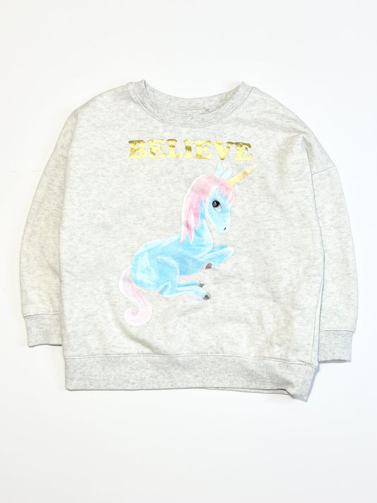 Believe unicorn sweater - Size 5