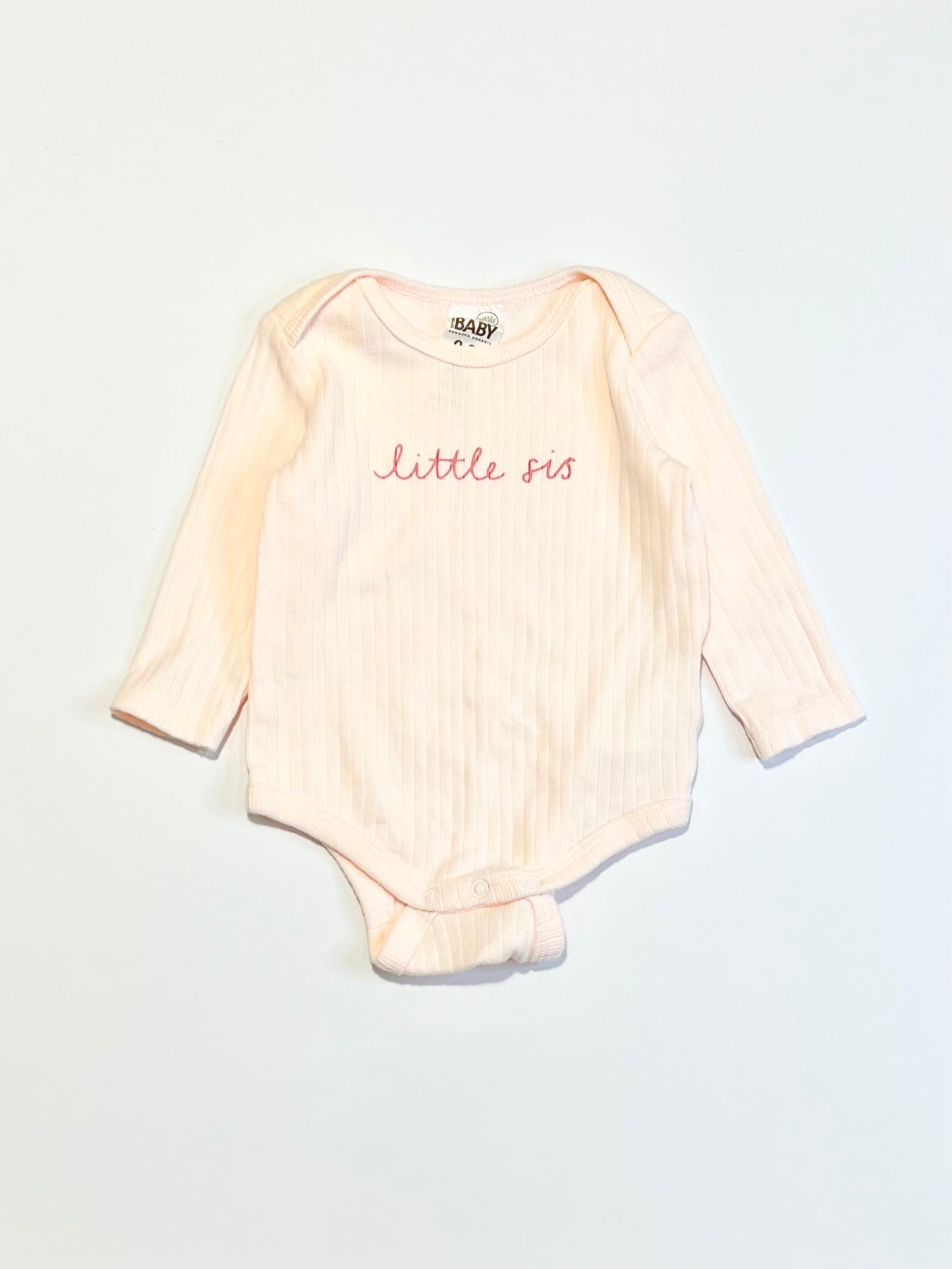 Pink ribbed bodysuit - Size 000