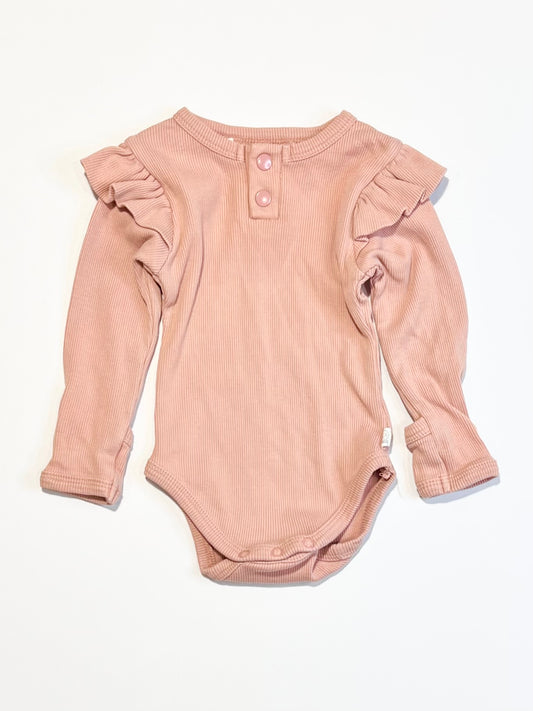 Pink ribbed bodysuit - Size 000