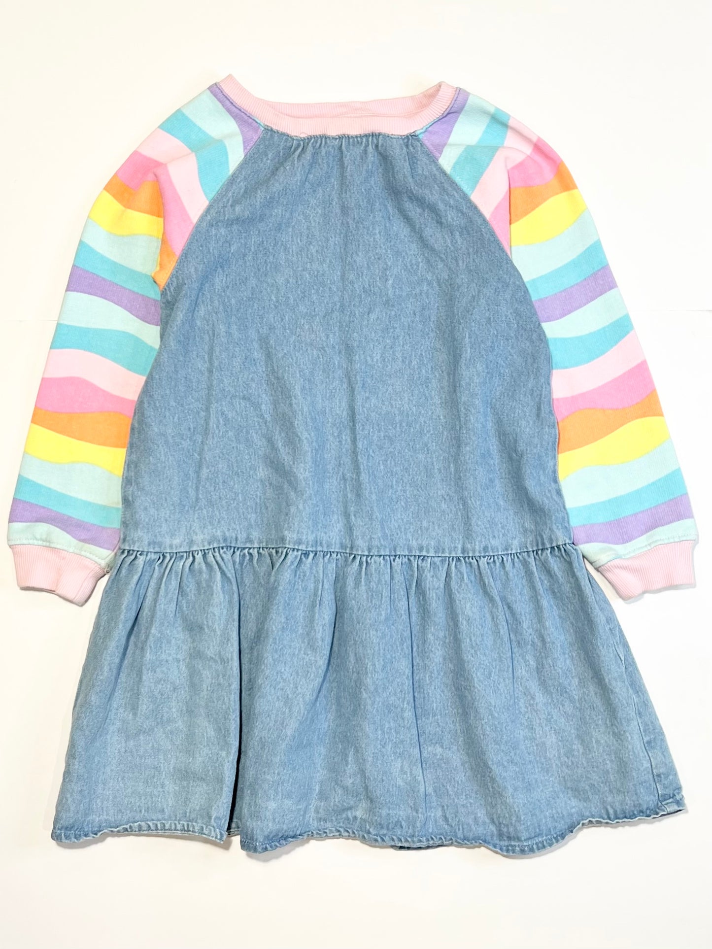 Rainbow chambray dress - Size 6