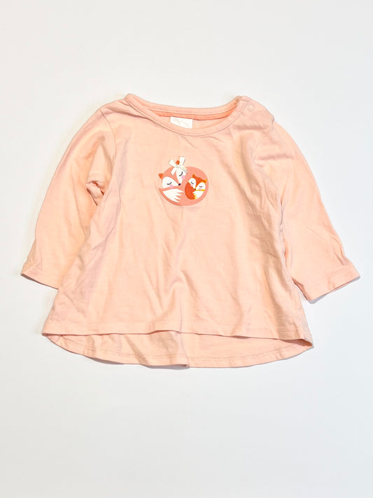 Pink fox top - Size 000