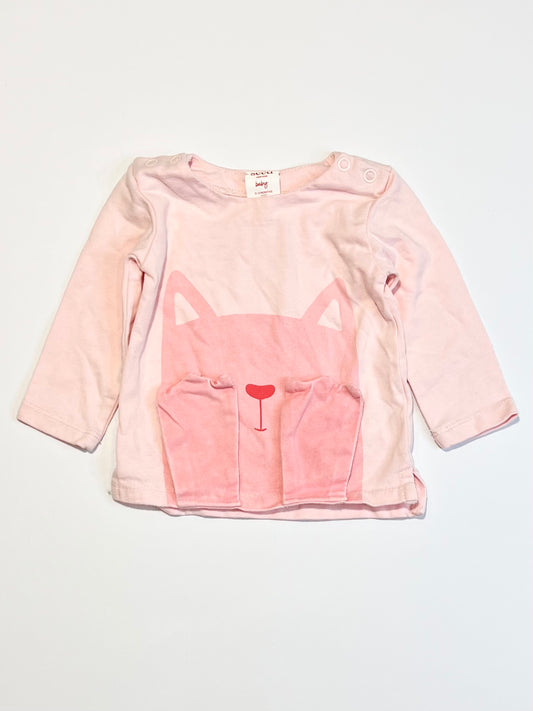 Pink cat top - Size 000