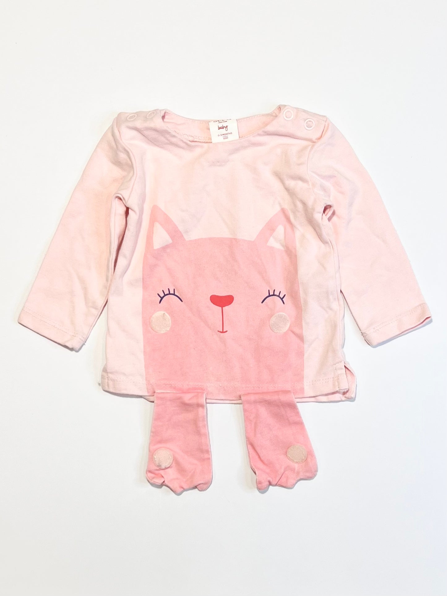 Pink cat top - Size 000