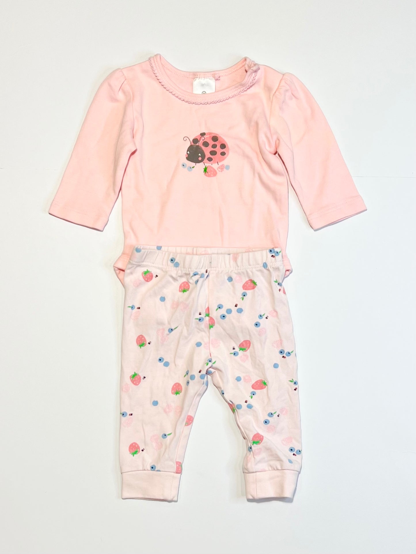 Pink ladybug set - Size 000